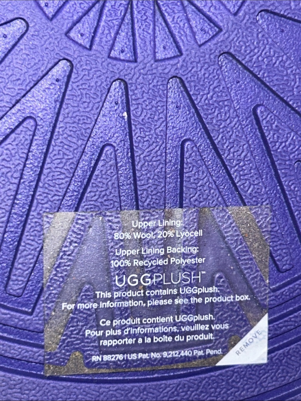 UGG Women’s Purple Tie-Dye Fluff Platform Slide with Cream Accents - Picture 2 of 8